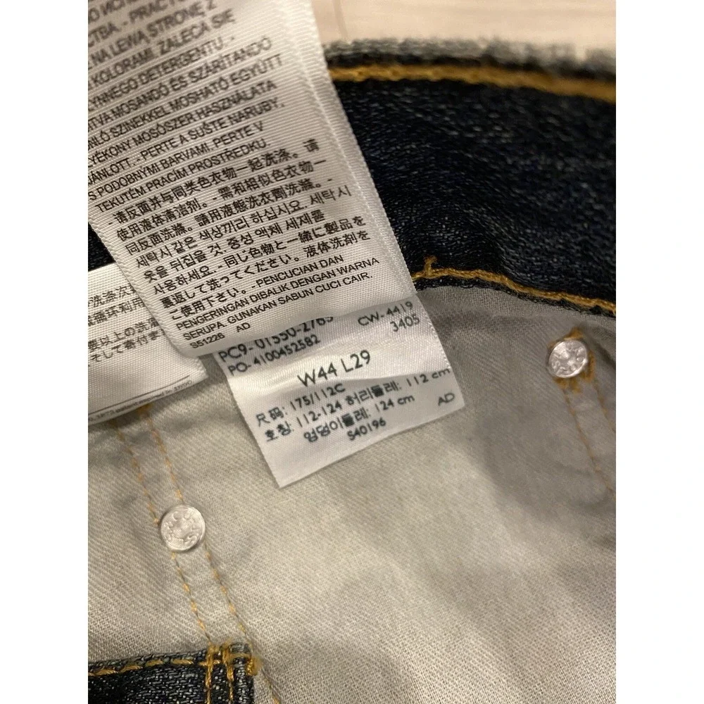 Levi's 550 Jeans Men's 44 x 29 Big & Tall Blue Denim Tapered Leg Relaxed Fit $70